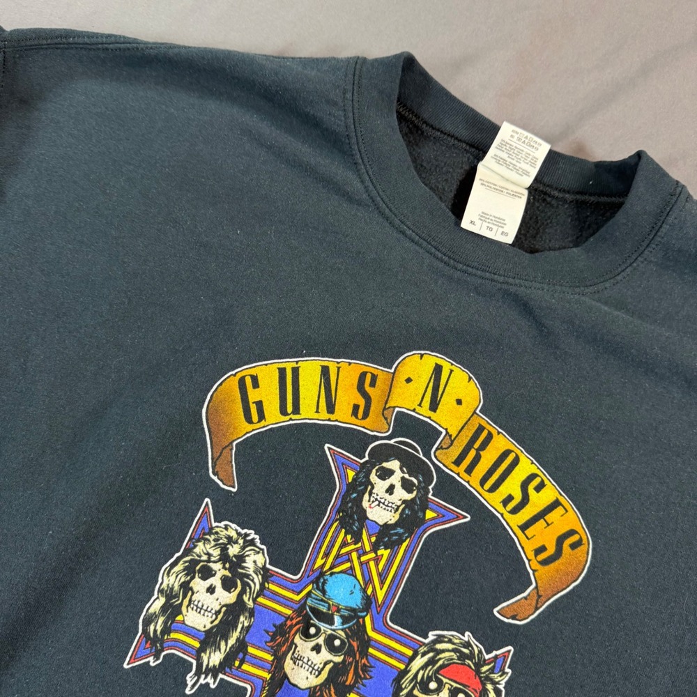 Guns N Roses Appetite For Destruction Black Graphic Sweatshirt XL Gildan Heavy